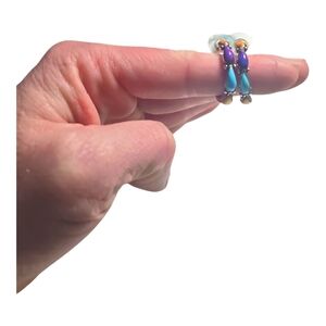 Vintage sterling silver multi stone turquiose